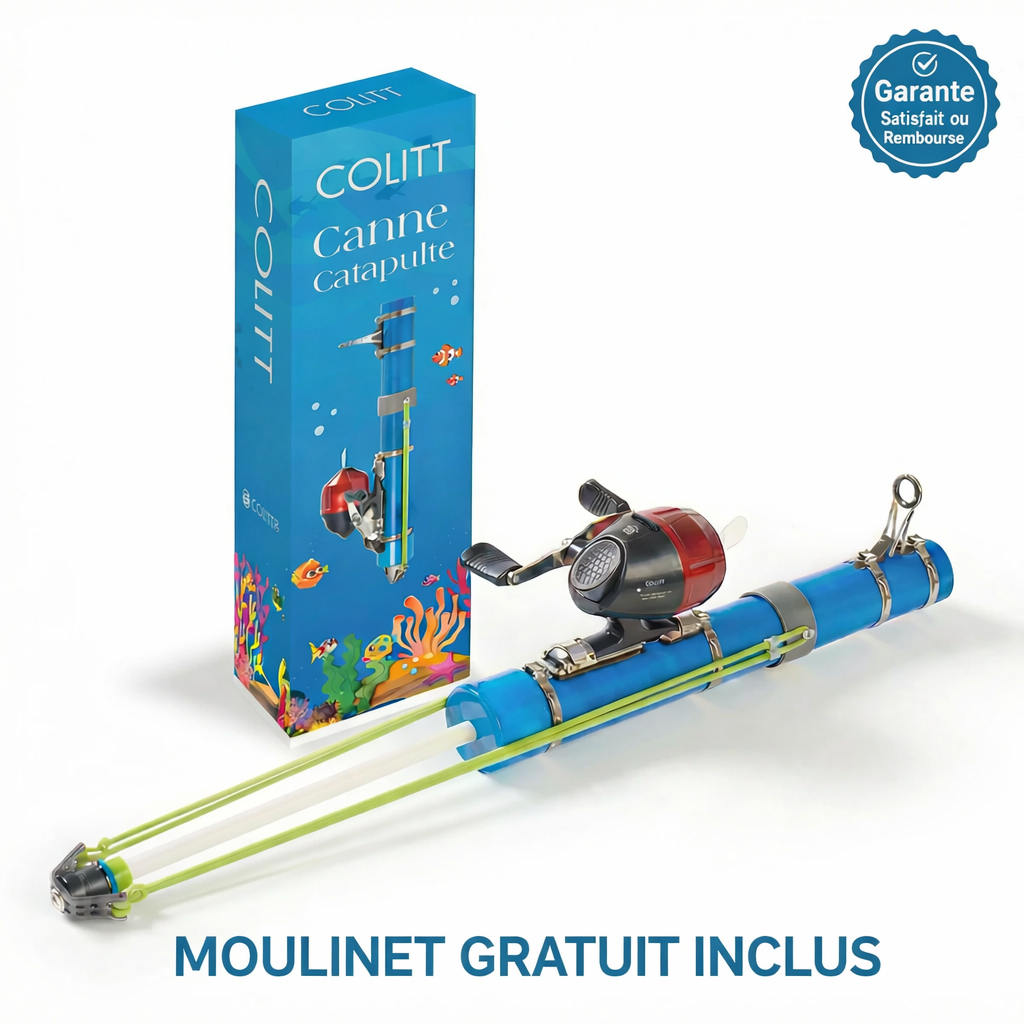 Kit canne à pêche + catapulte à moulinet